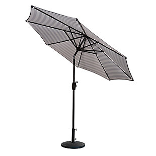 Westin Outdoor 9-Ft Market Patio Umbrella with Decorative Base, Black Stripe, rollover