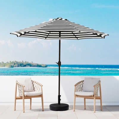 Westin Outdoor 9' Patio Umbrella With Tilt and Crank Lift, Black, rollover