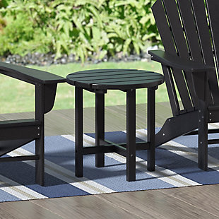 Seaside Outdoor Side Table, Black, rollover