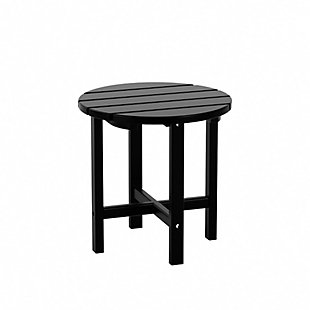 Seaside Outdoor Side Table, Black, large