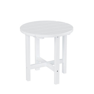 Seaside Outdoor Side Table, White, large