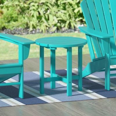 Seaside Outdoor Side Table, Turquoise, large