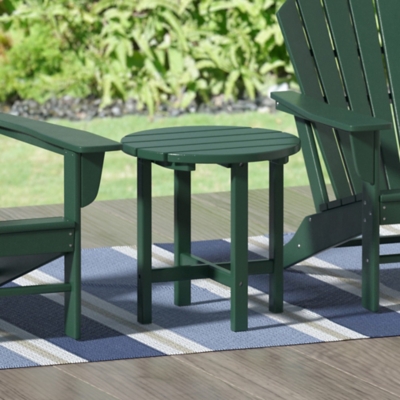 Seaside Outdoor Side Table, Dark Green, large
