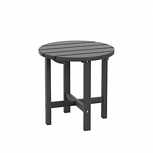 Seaside Outdoor Side Table, Gray, large