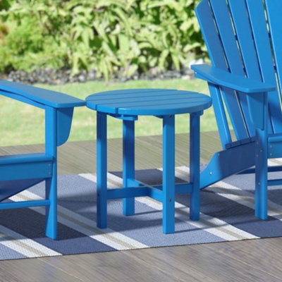 Seaside Outdoor Side Table, Pacific Blue, large