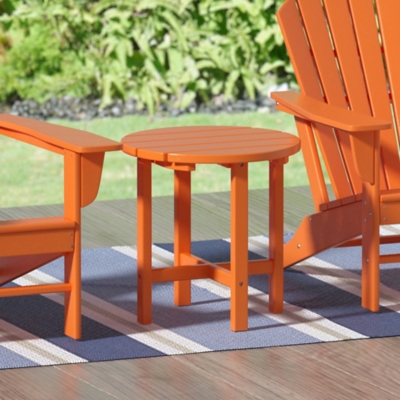 Seaside Outdoor Side Table, Orange, large
