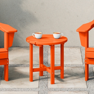 P600008340 Seaside Outdoor Side Table, Orange sku P600008340