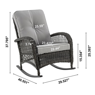 Large outdoor discount rocking chair cushions