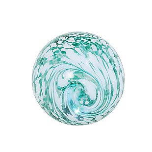 GIL 9.84-in D Solar Lighted Aqua Glass Orb, , large