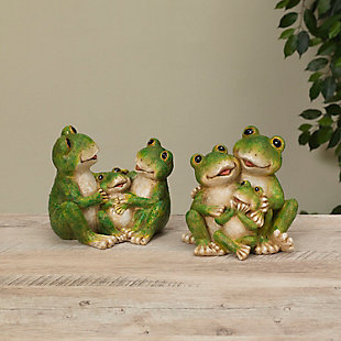GIL S/2 Assorted 7-in L Resin Frog Family Figures, , rollover
