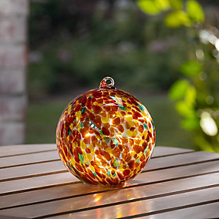 GIL 5.75-in H Battery Operated Amber Handblown Glass Sphere, , rollover