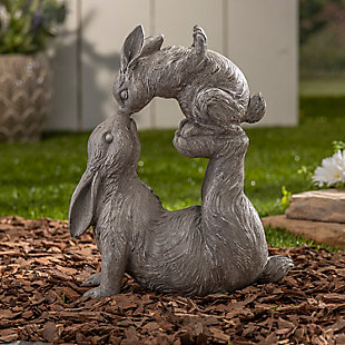 GIL 14.5-in Tall Kissing Bunnies Statue, , rollover