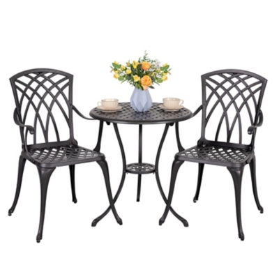 Nuu Garden Outdoor Bistro Table and 2 Chairs, , large