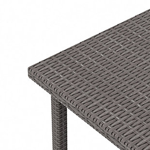 Holden Holden Outdoor Wicker Rattan End Table (Set of 2), Gray, large