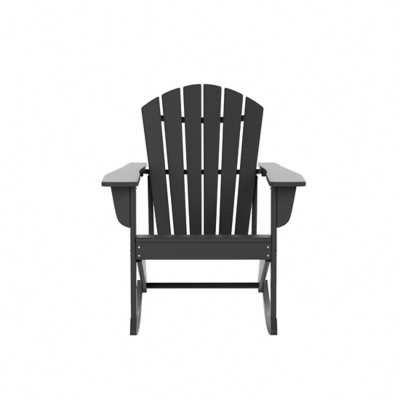 Bayview Classic Seashell Rocking Chair, Gray, large