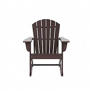 Bayview Classic Seashell Rocking Chair, Dark Brown, large