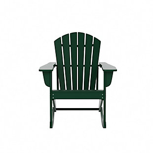 Bayview Classic Seashell Rocking Chair, Dark Green, large