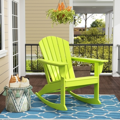 Bayview Classic Seashell Rocking Chair, Lime, large