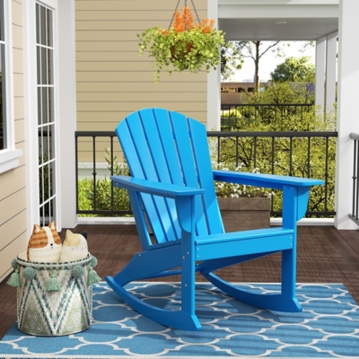 Bayview Classic Seashell Rocking Chair, Pacific Blue, large