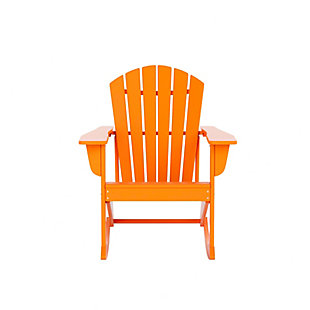 Bayview Classic Seashell Rocking Chair, Orange, large