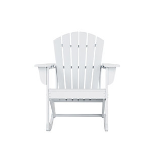 Bayview Classic Seashell Rocking Chair, White, large
