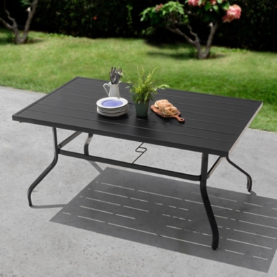 P600009038 Nuu Garden Outdoor Dining Table, Black sku P600009038