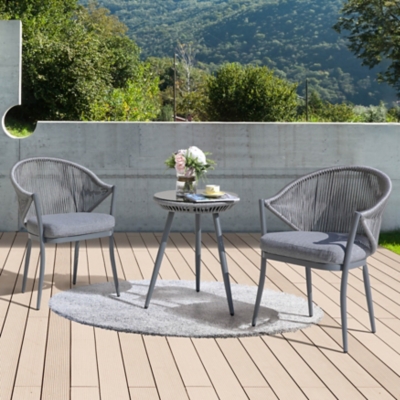 Nuu Garden 3-Piece Outdoor Bistro Set, Gray