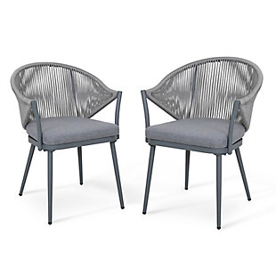 Nuu Garden Outdoor Woven Rope Bistro Chairs Set of 2, , rollover