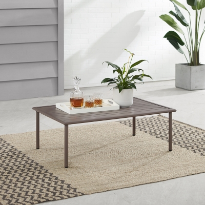 P600009167 Cali Bay Outdoor Coffee Table, Light Brown sku P600009167