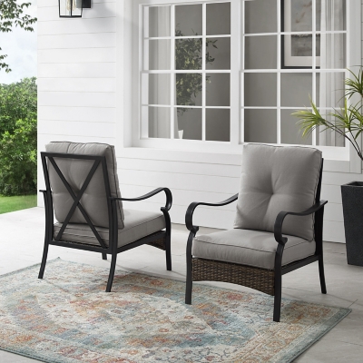 Dahlia Outdoor Armchairs, Taupe