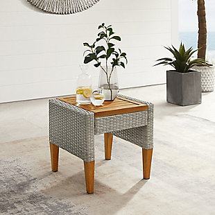 Capella Outdoor Side Table, Gray, rollover