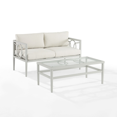 Ashford Outdoor Loveseat and Coffee Table, , large