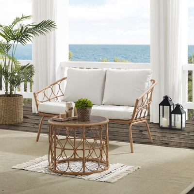 Juniper Outdoor Loveseat with Coffee Table, , rollover