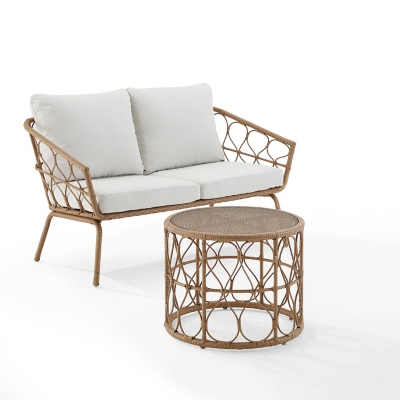 Juniper Outdoor Loveseat with Coffee Table, , large