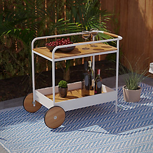 SEI Furniture Granstead Outdoor Bar Cart w/ Storage, , rollover