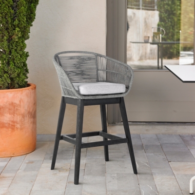 P600009338 Tutti Frutti Outdoor Counter Height Bar Stool, Bla sku P600009338