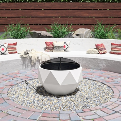 COSCO Outdoor 25 Wood Burning Fire Pit with Rain Cover and Accessories |  Ashley