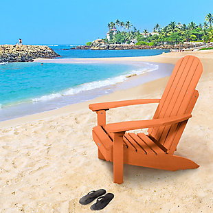 Bahia Verde Outdoors Cape Classic Adirondack Chair, Citrus Orange, rollover