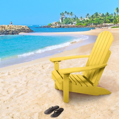 Bahia Verde Outdoors Cape Classic Adirondack Chair, Sunbeam Yellow, large
