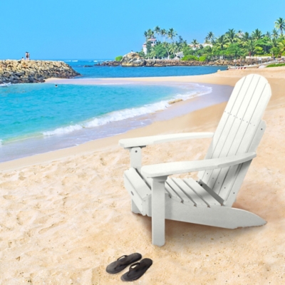 Bahia Verde Outdoors Cape Classic Adirondack Chair, Coconut White