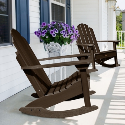 Highwood USA Classic Westport Adirondack Rocking Chair, Weathered Acorn