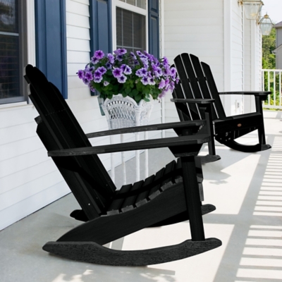 Highwood USA Classic Westport Adirondack Rocking Chair, Black