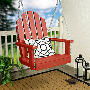 Highwood USA Classic Westport Single Seat Swing, Rustic Red, rollover
