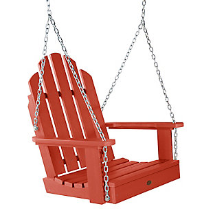 Highwood USA Classic Westport Single Seat Swing, Rustic Red, large