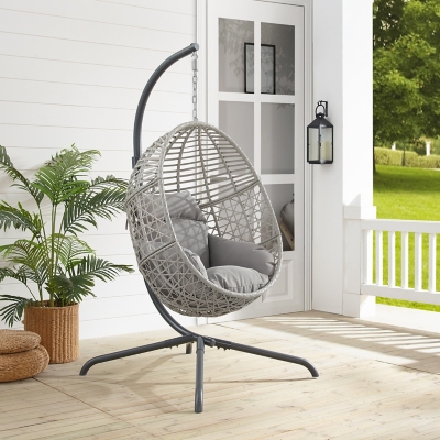 P6000094CN Lorelei Outdoor Hanging Egg Chair, Gray sku P6000094CN