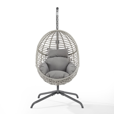 Foster wicker swivel online egg chair