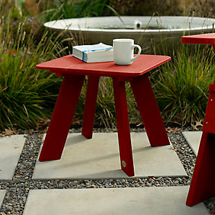 Highwood USA Italica Modern Side Table, Rustic Red, rollover