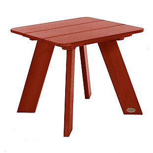 Highwood USA Italica Modern Side Table, Rustic Red, large