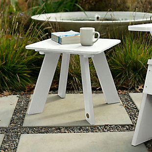 Highwood USA Italica Modern Side Table, White, rollover