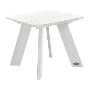 Highwood USA Italica Modern Side Table, White, large